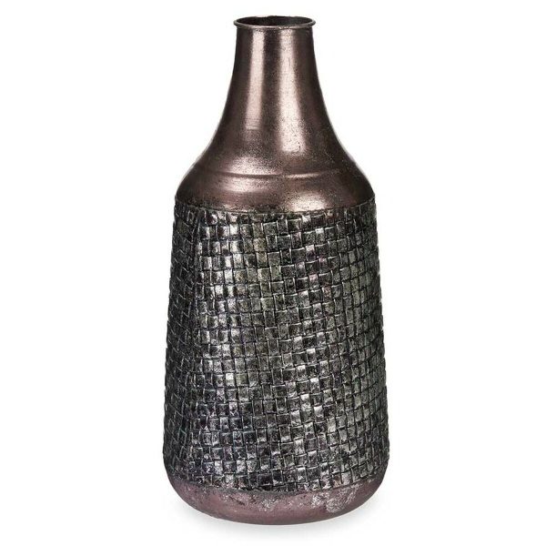 Vase Silver Metal 21 x 44 x 21 cm (4 Units) With relief Supply