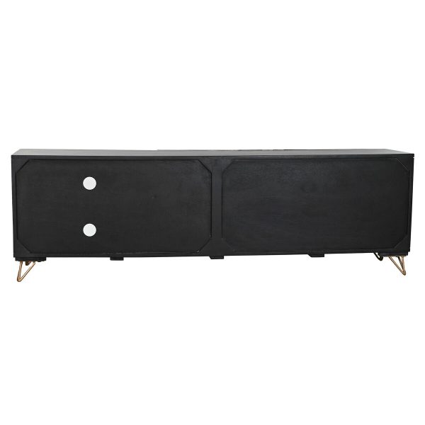 TV furniture Home ESPRIT Black Metal Mango wood 160 x 40 x 50 cm For Cheap