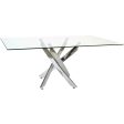 Dining Table DKD Home Decor Transparent Metal Crystal 150 x 90 x 75 cm Discount