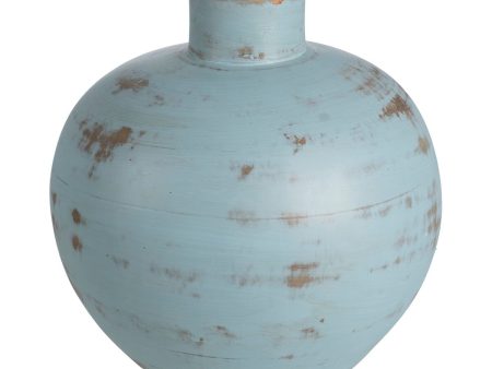 Vase Turquoise Terracotta 30 x 32 x 29 cm For Cheap