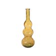 Vase Yellow recycled glass 26,5 x 26,5 x 75 cm Fashion