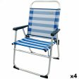 Beach Chair Aktive Blue White 48 x 88 x 50 cm Aluminium Foldable (4 Units) For Discount