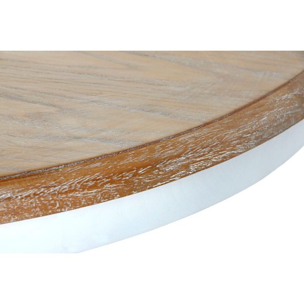 Dining Table Home ESPRIT White Natural Elm wood 120 x 120 x 76 cm on Sale