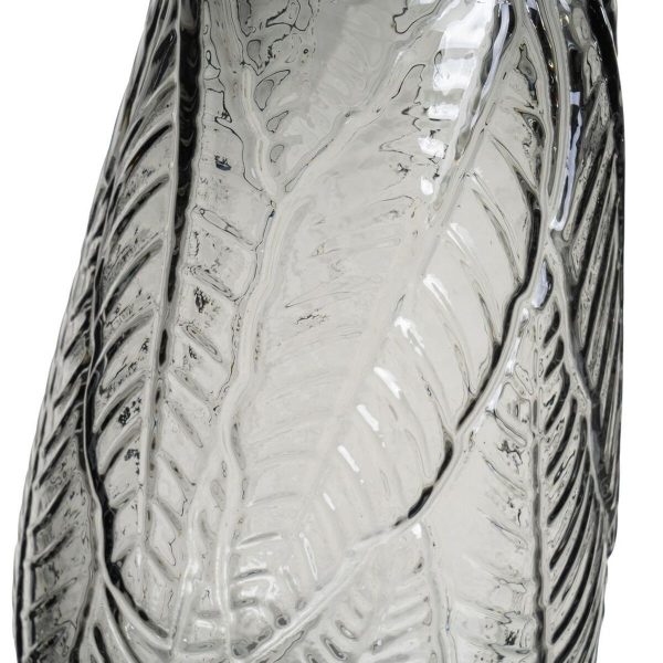 Vase Grey Glass 17 x 17 x 26 cm For Cheap