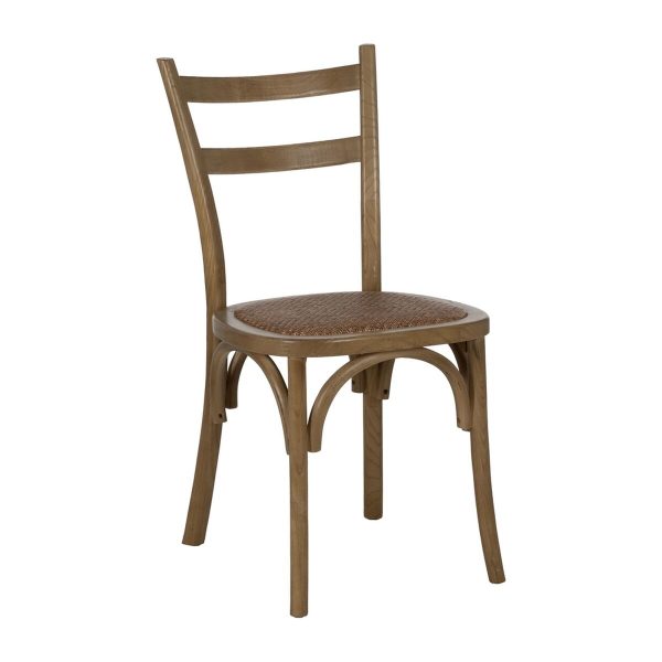 Dining Chair Natural Rattan Elm wood 45 x 54 x 88,5 cm Sale