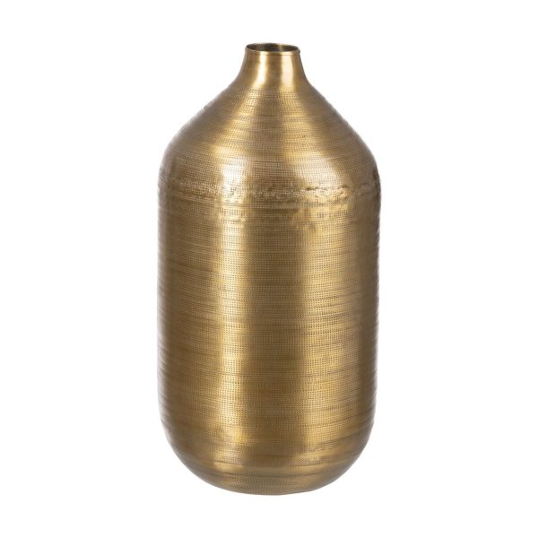 Vase Golden Aluminium 21,6 x 21,6 x 47,6 cm on Sale