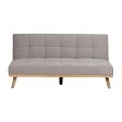 Sofabed Grey Natural 178 x 94 x 86 cm Cheap