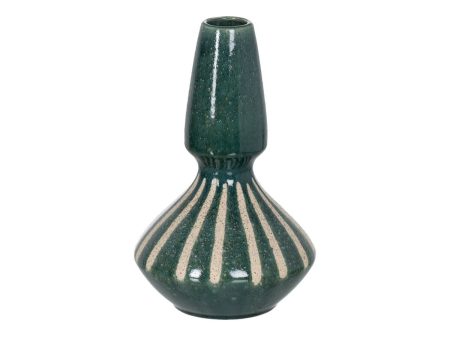 Vase White Green Ceramic 19,3 x 19,3 x 31,2 cm Cheap