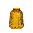 Vase Amber Glass 15 x 15 x 20 cm Fashion