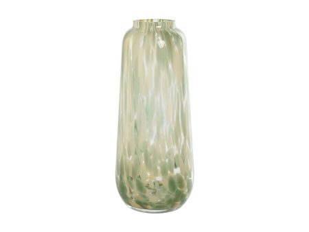 Vase Home ESPRIT Green Cream Crystal Modern 12,5 x 12,5 x 30 cm Cheap