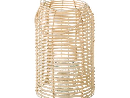 Lantern Natural Iron Rattan 21 x 21 x 32 cm Sale