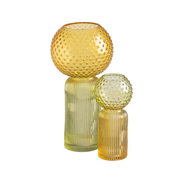 Vase Yellow Green Crystal For Cheap