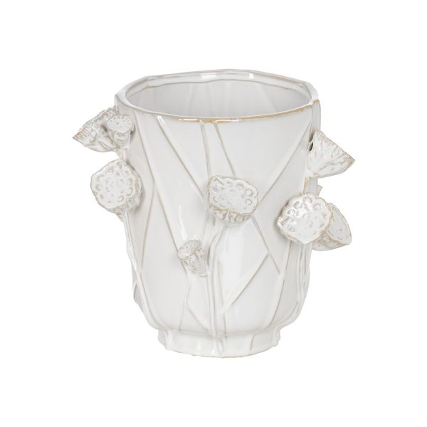 Vase White Ceramic 31 x 30,5 x 28,5 cm Discount