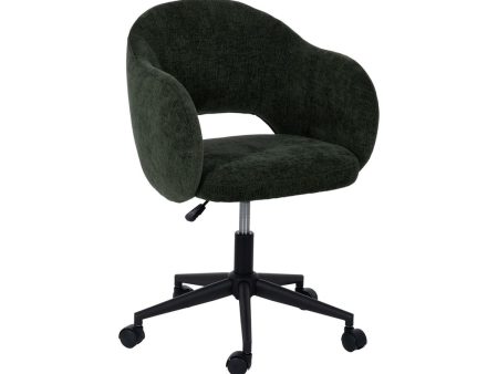 Office Chair Black Green 56 x 56 x 85 cm on Sale