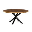 Dining Table DKD Home Decor 150 x 150 x 76 cm Metal Mango wood Fashion