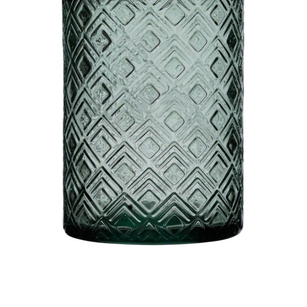 Vase recycled glass Green 9 x 9 x 28 cm Fashion