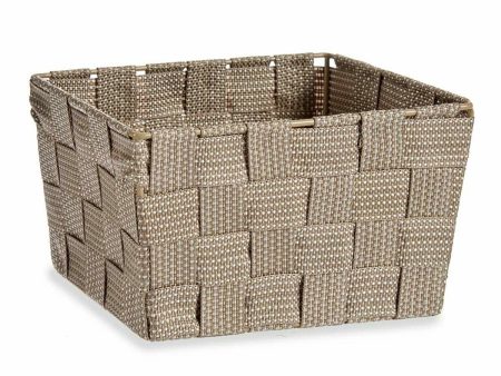 Basket Braiding Brown Cloth (15 x 11 x 20 cm) (24 Units) Hot on Sale