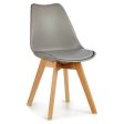 Dining Chair Grey Light brown Wood Plastic (48 x 43 x 82 cm) For Cheap