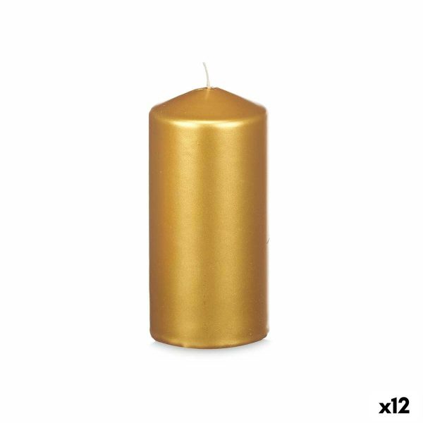 Candle Acorde 92538 Golden 7 x 15,5 x 7 cm (12 Units) Discount