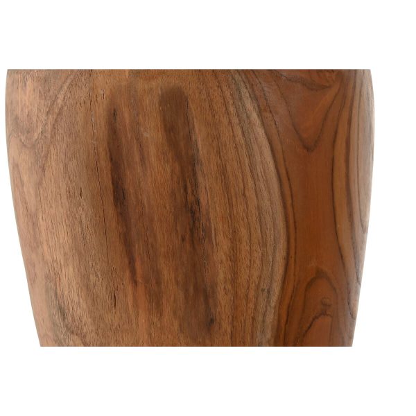 Vase Home ESPRIT Natural Dark brown Teak 25 x 25 x 40 cm For Cheap