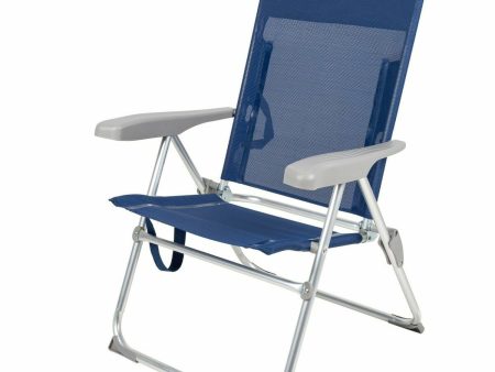 Beach Chair Aktive Navy Blue 47 x 94 x 60 cm (4 Units) For Sale