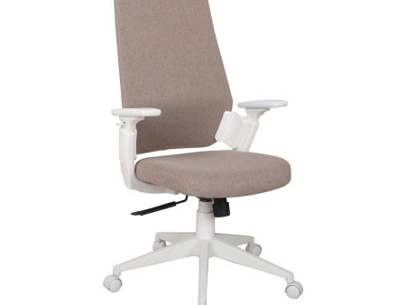 Office Chair White Taupe 67,5 x 62 x 114,5 cm For Discount