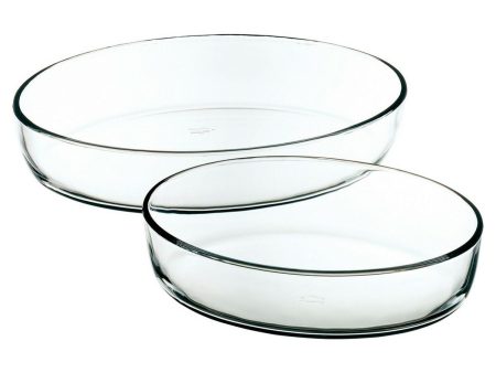 Baking tray 330Y2 Transparent Borosilicate Glass 1,5 L 3,2 L (2 pcs) Supply