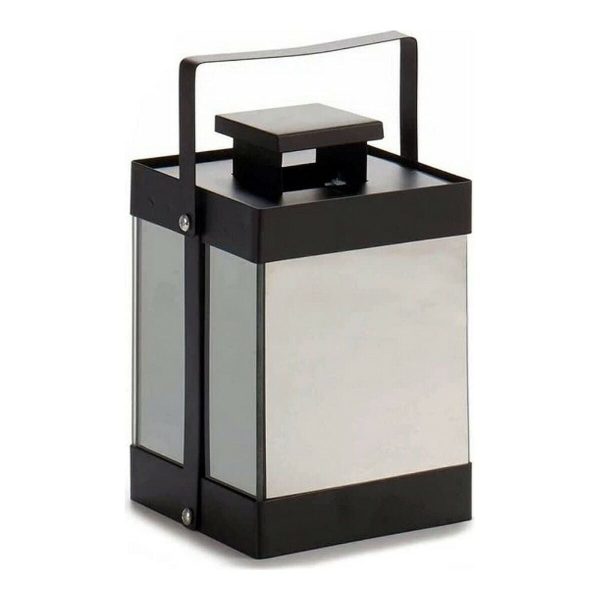 LED Lantern Black Mirror 12,5 x 18,5 x 12,5 cm Supply