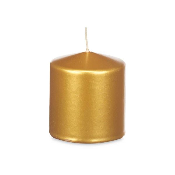 Candle Acorde 92542 Golden 9 x 10 x 9 cm (12 Units) For Discount