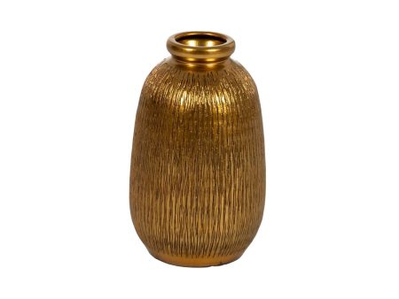 Vase Golden Ceramic 21 x 21 x 30 cm Online