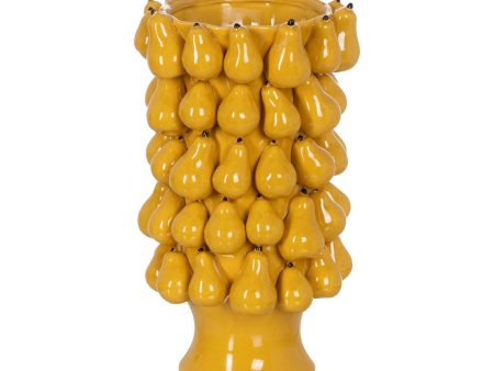 Vase Yellow Ceramic 23,5 x 23,5 x 40 cm Supply