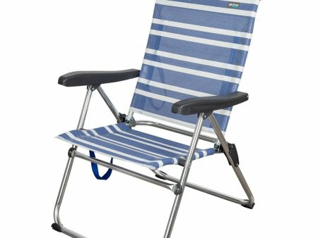 Beach Chair Aktive Mykonos Blue 47 x 93 x 63 cm (4 Units) on Sale