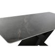 Dining Table Home ESPRIT Black Metal Ceramic 180 x 90 x 75 cm Online now