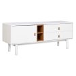 TV furniture Home ESPRIT White Natural polypropylene MDF Wood 140 x 40 x 55 cm Online Sale