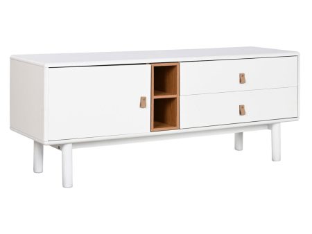 TV furniture Home ESPRIT White Natural polypropylene MDF Wood 140 x 40 x 55 cm Online Sale