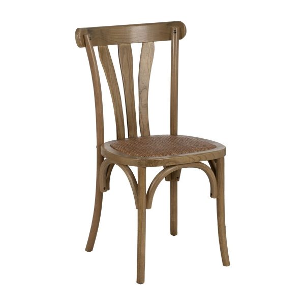 Dining Chair Natural Rattan Elm wood 48 x 47 x 88,5 cm Cheap