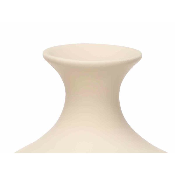 Vase Beige Ceramic 21 x 39 x 21 cm (2 Units) Stripes For Sale