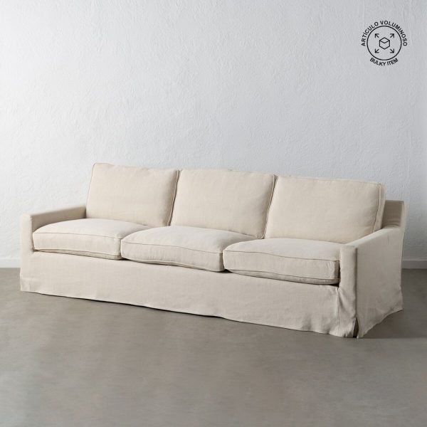 Sofa Cream 260 x 100 x 83 cm Online