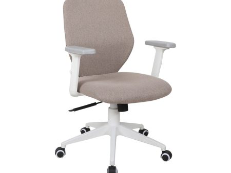 Office Chair White Taupe 63 x 59 x 94,5 cm Discount