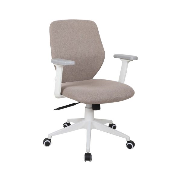 Office Chair White Taupe 63 x 59 x 94,5 cm Discount