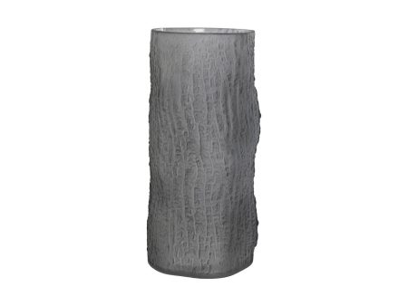 Vase Home ESPRIT Grey Crystal Modern 14 x 14 x 31,5 cm For Sale