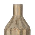 Vase Beige Golden Iron 23 x 23 x 52 cm For Sale