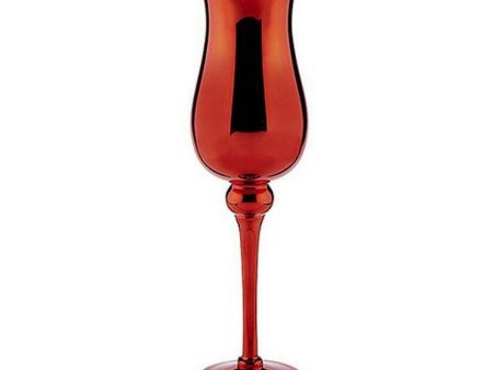 Candleholder Red Crystal 13,5 x 4,5 x 13,5 cm Online Hot Sale