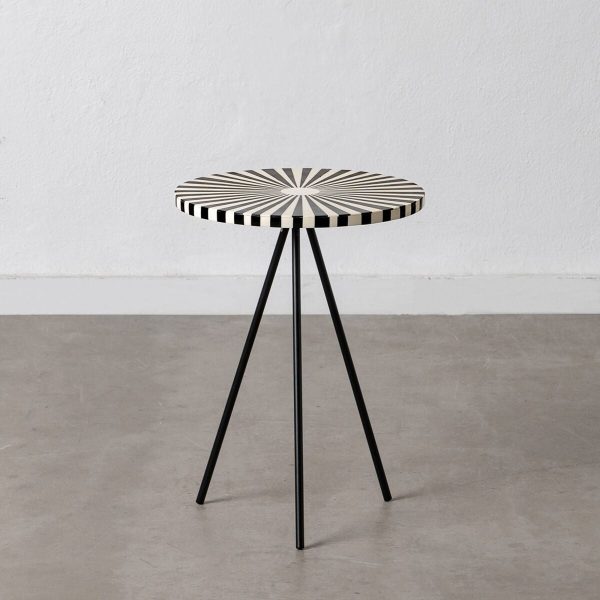 Side table White Black 38 x 38 x 50 cm Sale