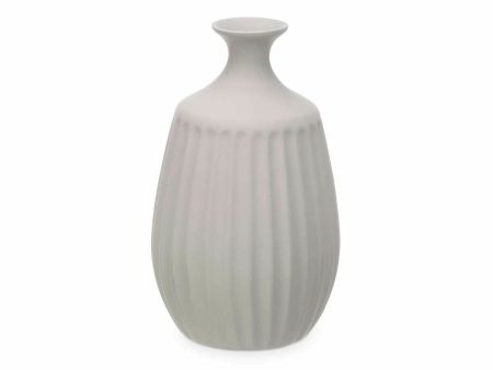 Vase Grey Ceramic 19 x 31 x 19 cm (4 Units) Stripes Supply