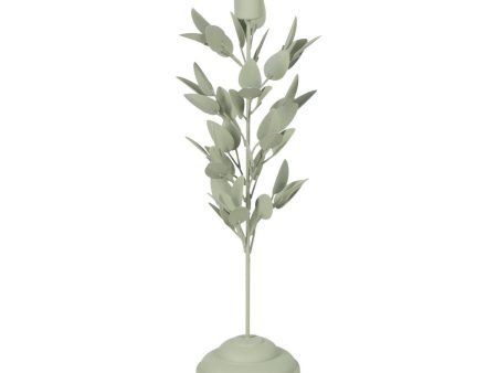 Candleholder Light Green Iron 8 x 8 x 33 cm on Sale