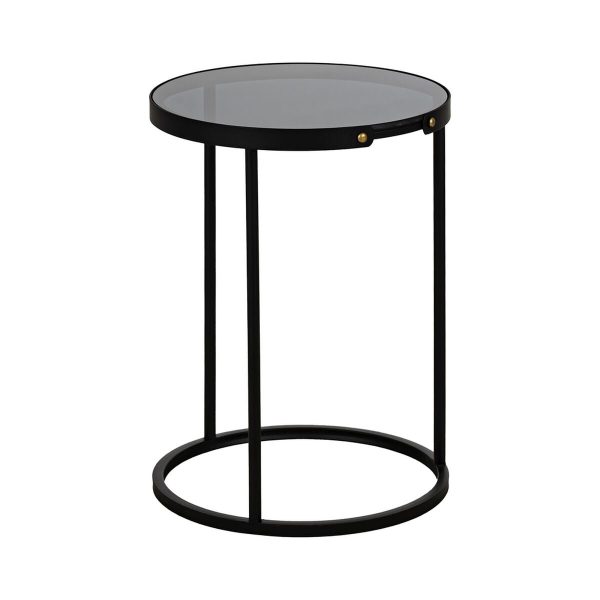 Set of 2 tables Black 46 x 46 x 60 cm (2 Units) Supply