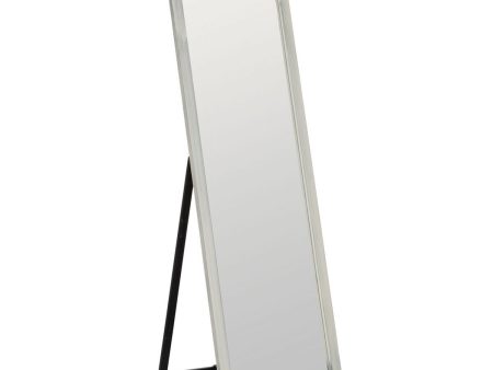 Free standing mirror White Crystal Paolownia wood 60 x 180 x 4 cm For Sale