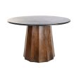 Dining Table DKD Home Decor Black Brown Marble Mango wood 120 x 120 x 76 cm on Sale