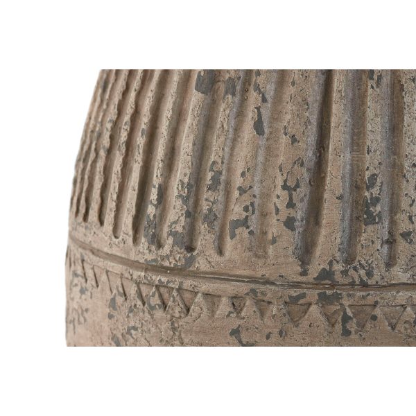 Vase Home ESPRIT Beige Magnesium 28 x 28 x 48 cm For Sale